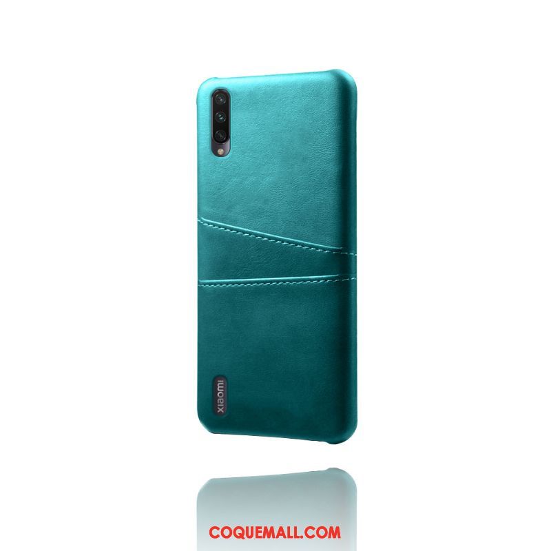 Étui Xiaomi Mi A3 Vintage Qualité Vert, Coque Xiaomi Mi A3 Personnalité Protection Beige