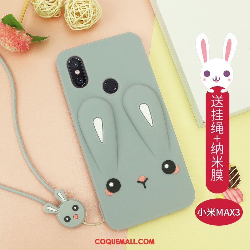 Étui Xiaomi Mi Max 3 Créatif Cou Suspendu Incassable, Coque Xiaomi Mi Max 3 Dessin Animé Protection Beige