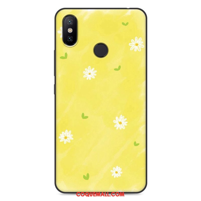 Étui Xiaomi Mi Max 3 Petit Jaune Créatif, Coque Xiaomi Mi Max 3 Protection Silicone Beige