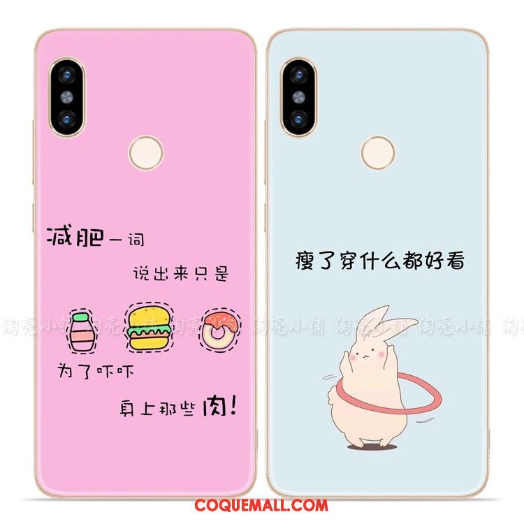 Étui Xiaomi Mi Max 3 Protection Téléphone Portable Silicone, Coque Xiaomi Mi Max 3 Lapin Dessin Animé Beige