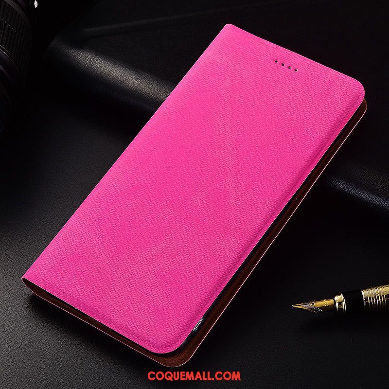 Étui Xiaomi Mi Max 3 Rouge Fluide Doux Étui En Cuir, Coque Xiaomi Mi Max 3 Protection Petit Beige