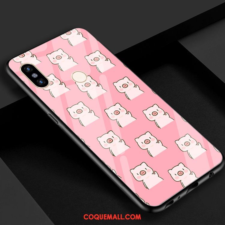 Étui Xiaomi Mi Max 3 Téléphone Portable Mignonne Rouge, Coque Xiaomi Mi Max 3 Dessin Animé Charmant Beige