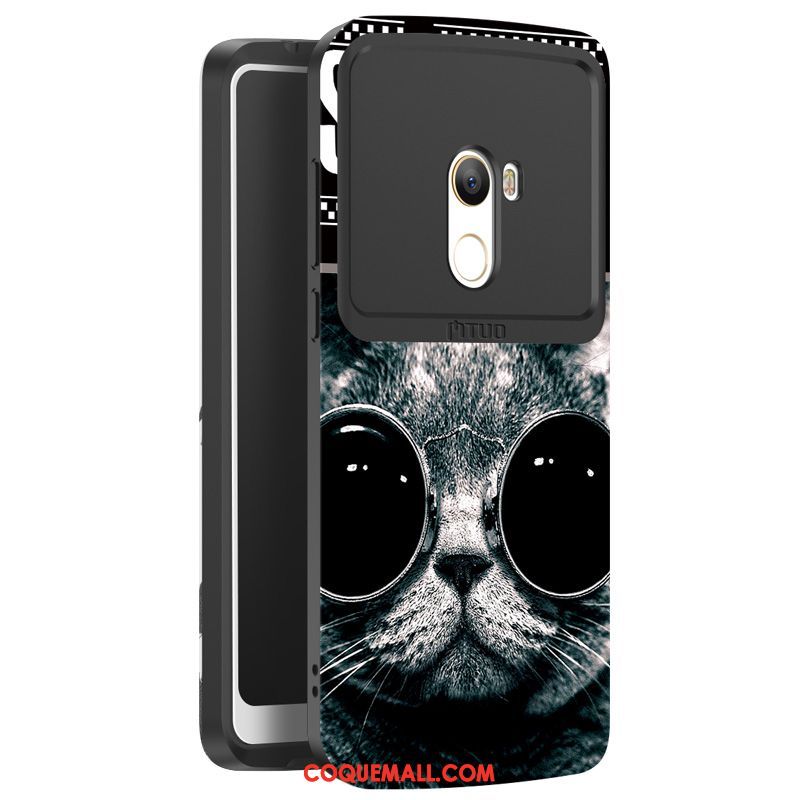 Étui Xiaomi Mi Mix 2 Dessin Animé Protection Téléphone Portable, Coque Xiaomi Mi Mix 2 Difficile Créatif Beige