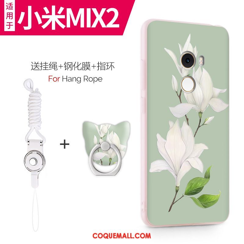 Étui Xiaomi Mi Mix 2 Délavé En Daim Vert Téléphone Portable, Coque Xiaomi Mi Mix 2 Petit Tout Compris Beige