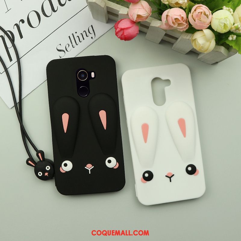 Étui Xiaomi Mi Mix 2 Incassable Personnalité Silicone, Coque Xiaomi Mi Mix 2 Cou Suspendu Dessin Animé Beige