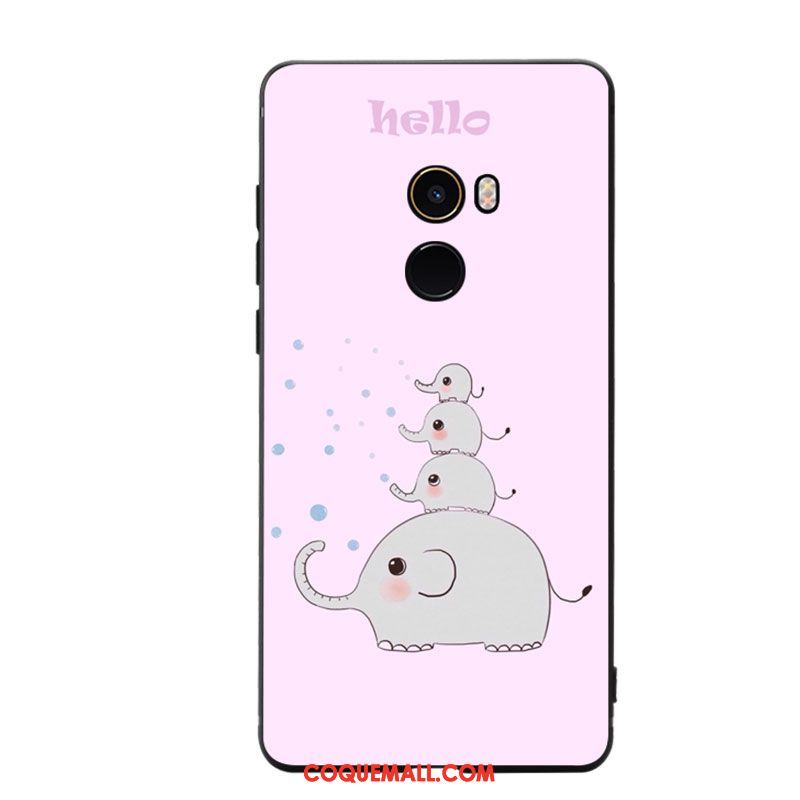 Étui Xiaomi Mi Mix 2 Silicone Créatif Charmant, Coque Xiaomi Mi Mix 2 Téléphone Portable Animal Beige