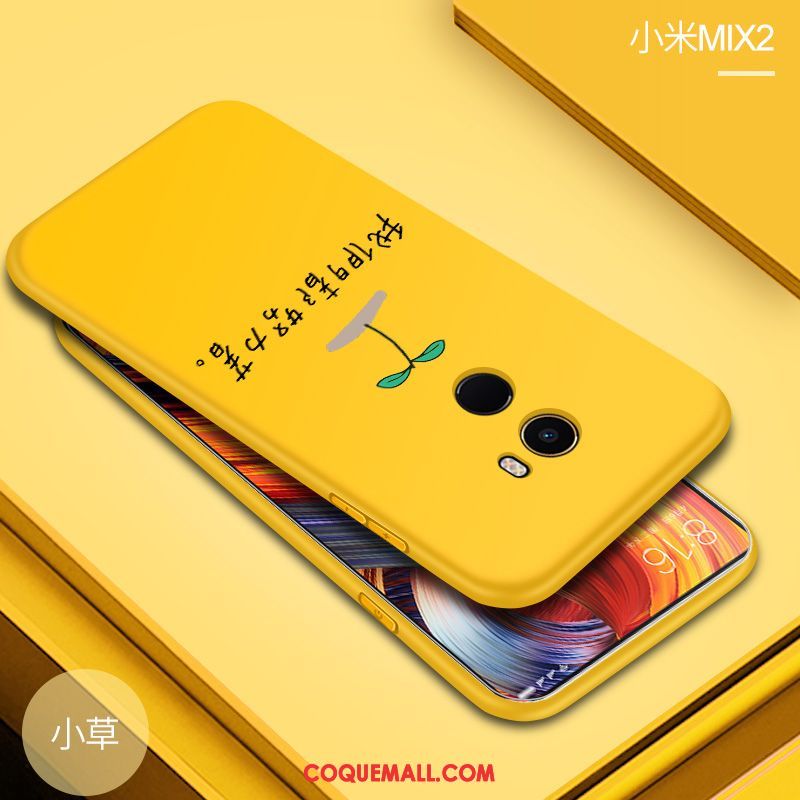 Étui Xiaomi Mi Mix 2 Téléphone Portable Protection Silicone, Coque Xiaomi Mi Mix 2 Nouveau Petit Beige