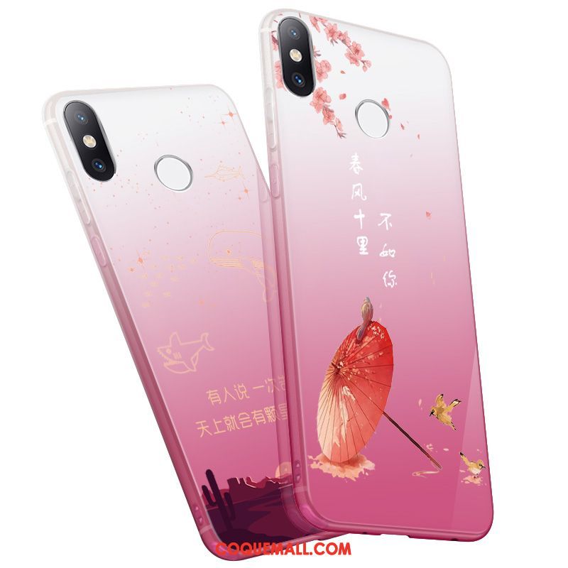 Étui Xiaomi Mi Mix 2s Dessin Animé Tendance Dégradé, Coque Xiaomi Mi Mix 2s Silicone Délavé En Daim Beige