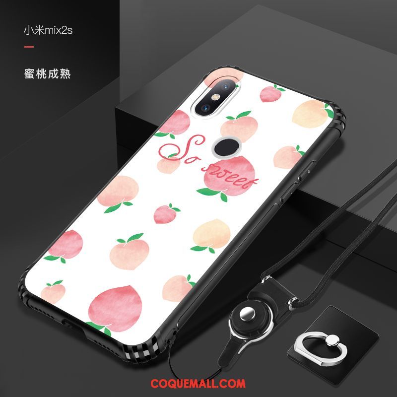 Étui Xiaomi Mi Mix 2s Ornements Suspendus Très Mince Créatif, Coque Xiaomi Mi Mix 2s Délavé En Daim Tout Compris Beige