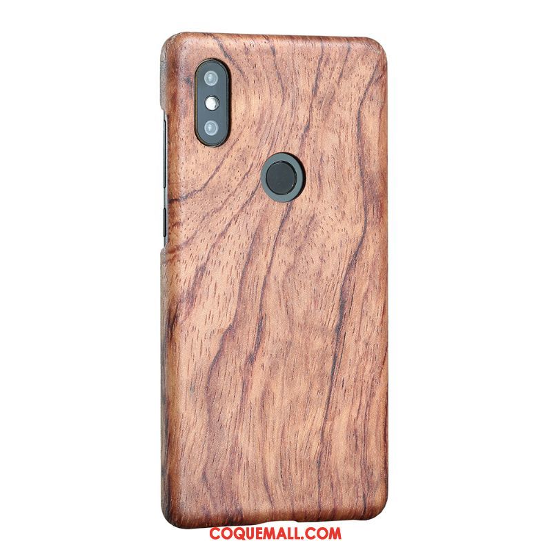 Étui Xiaomi Mi Mix 2s Protection Petit Incassable, Coque Xiaomi Mi Mix 2s Bois Bambou Braun Beige Nackte Farbe