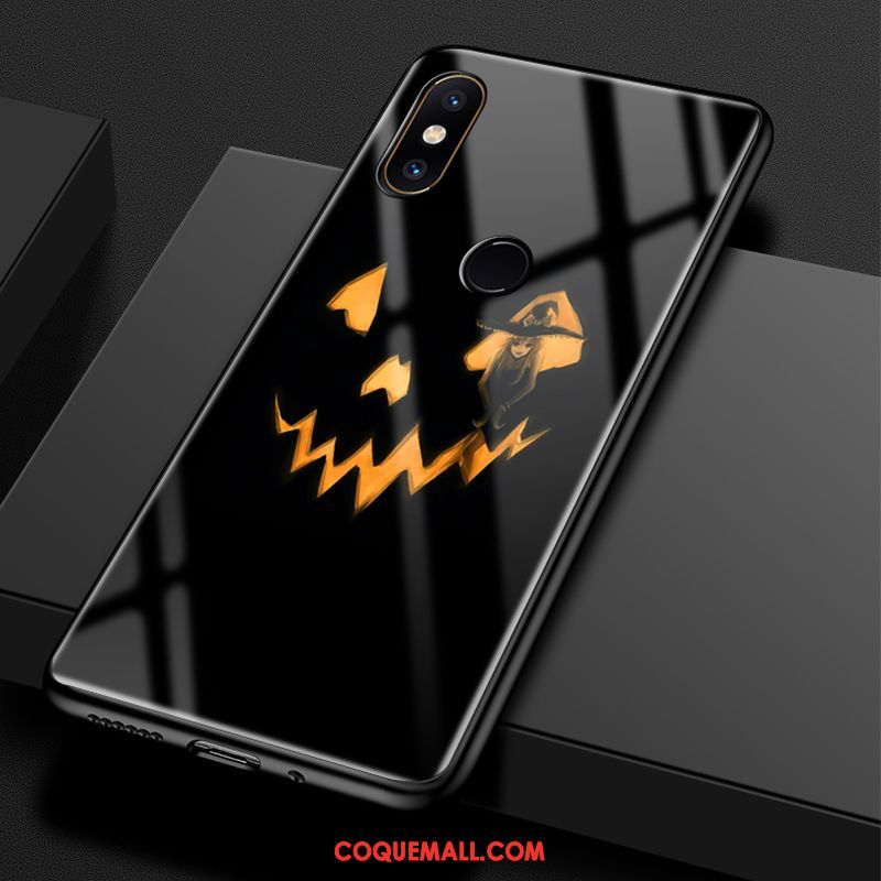 Étui Xiaomi Mi Mix 2s Téléphone Portable Verre Trempé Net Rouge, Coque Xiaomi Mi Mix 2s Noir Protection Beige