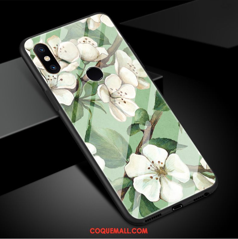 Étui Xiaomi Mi Mix 3 Frais Nouveau Fluide Doux, Coque Xiaomi Mi Mix 3 Fleurs Protection Beige