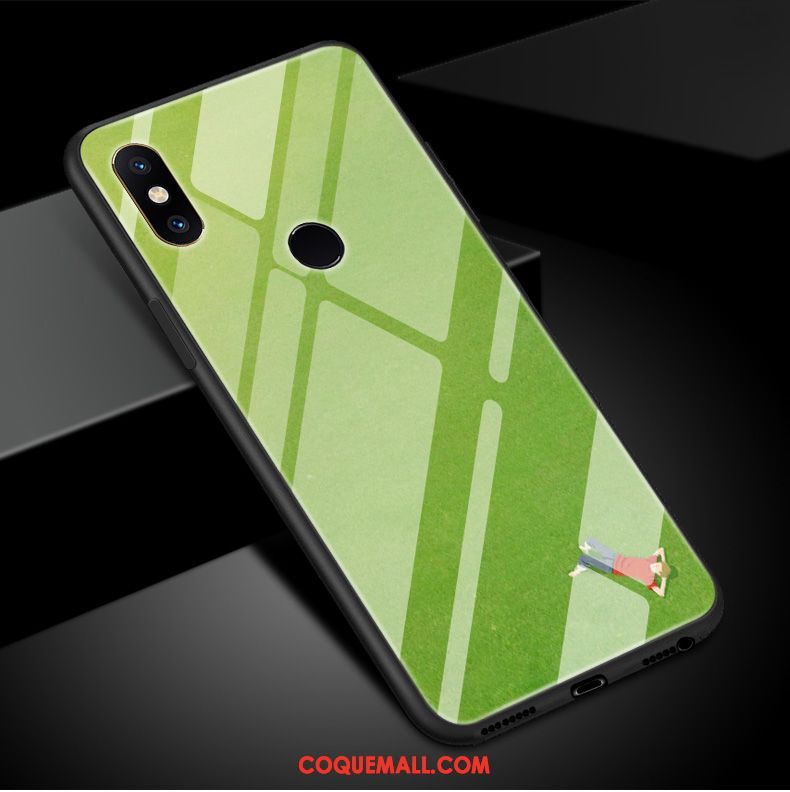 Étui Xiaomi Mi Mix 3 Frais Téléphone Portable Vert, Coque Xiaomi Mi Mix 3 Simple Petit Beige