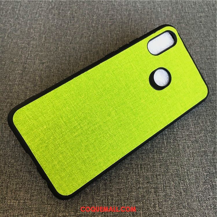 Étui Xiaomi Mi Mix 3 Modèle Fleurie Vert Tissu, Coque Xiaomi Mi Mix 3 Cuir Nouveau Beige