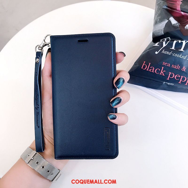 Étui Xiaomi Mi Mix 3 Étui En Cuir Fluide Doux Ornements Suspendus, Coque Xiaomi Mi Mix 3 Téléphone Portable Simple Beige