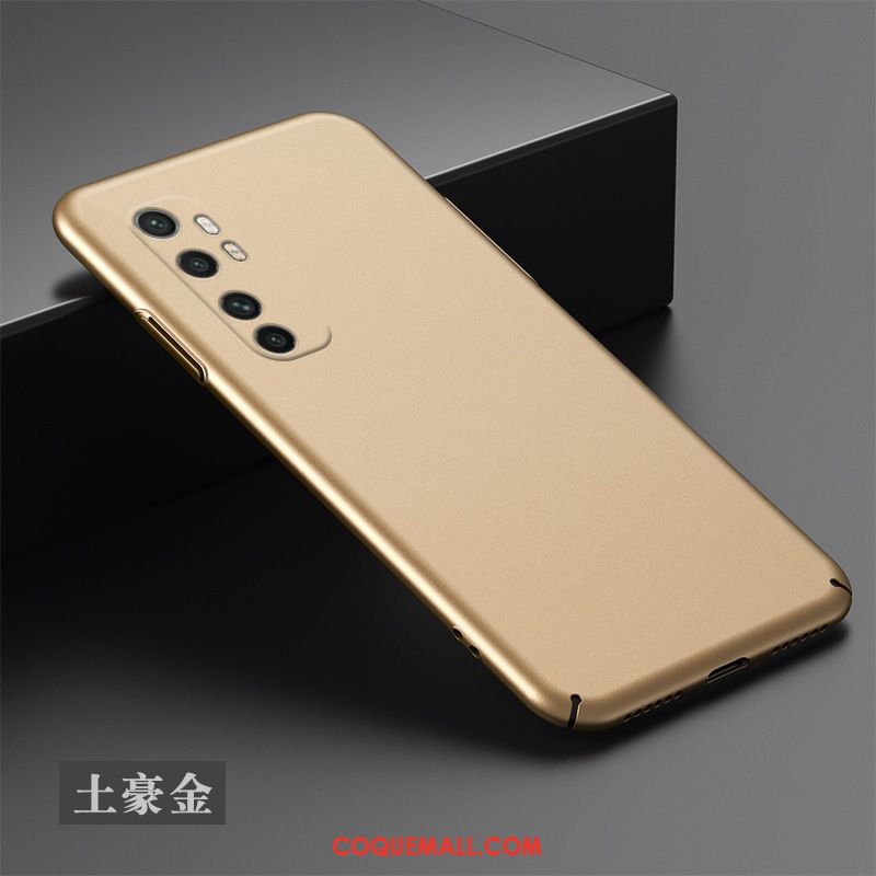 Étui Xiaomi Mi Note 10 Lite Simple Petit Délavé En Daim, Coque Xiaomi Mi Note 10 Lite Téléphone Portable Difficile Beige