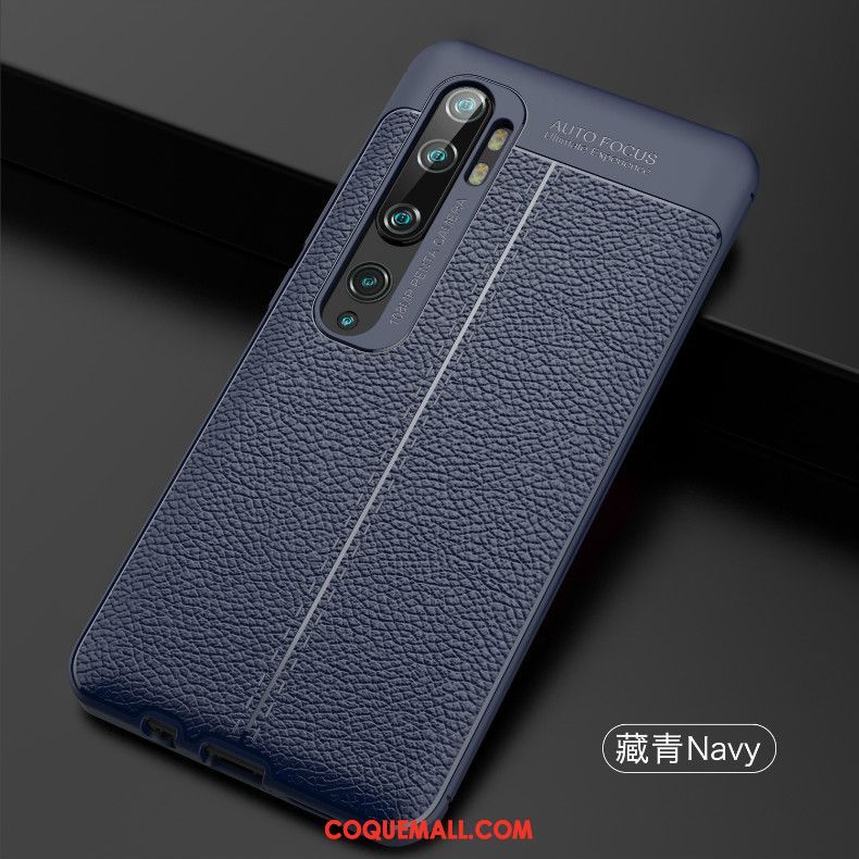 Étui Xiaomi Mi Note 10 Refroidissement Tout Compris Luxe, Coque Xiaomi Mi Note 10 Téléphone Portable Cuir Beige