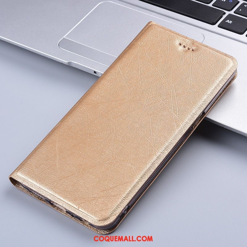 Étui Xiaomi Mi Note 10 Tout Compris Soie Protection, Coque Xiaomi Mi Note 10 Modèle Fleurie Or Beige