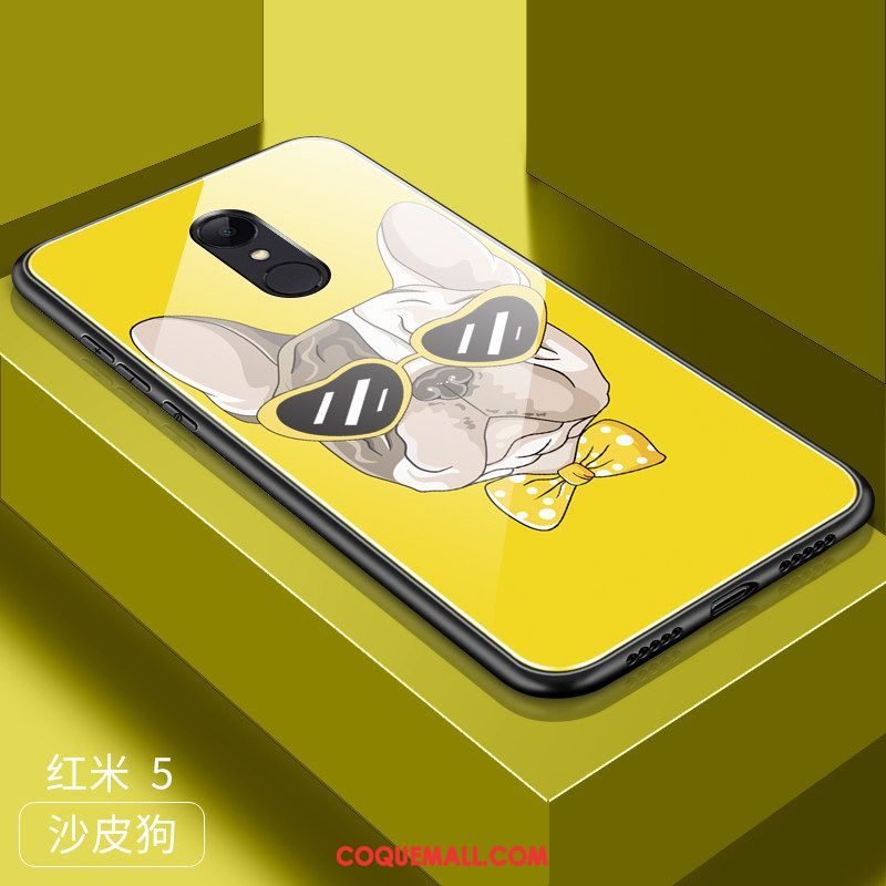 Étui Xiaomi Redmi 5 Petit Jaune Tempérer, Coque Xiaomi Redmi 5 Tendance Membrane Beige