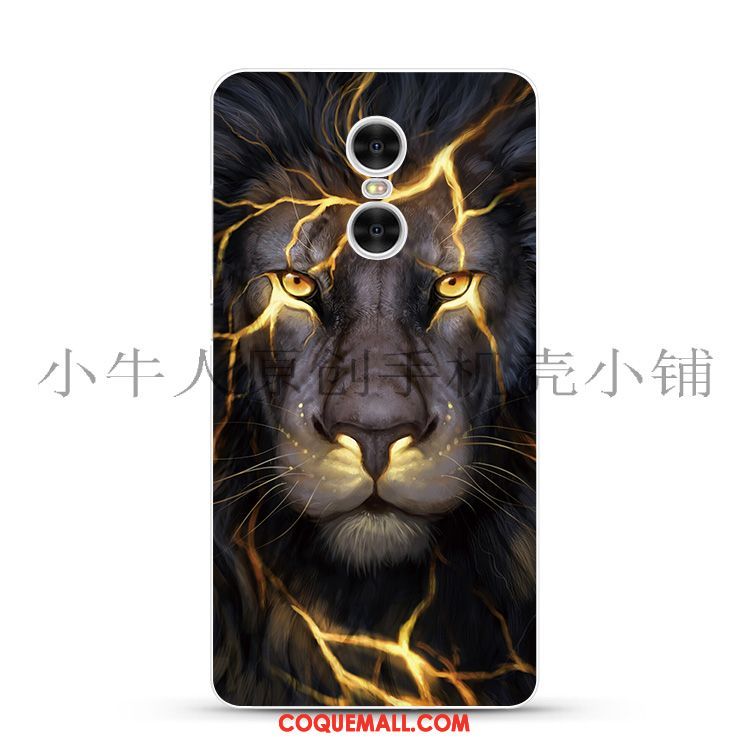 Étui Xiaomi Redmi 5 Plus Fluide Doux Créatif Noir, Coque Xiaomi Redmi 5 Plus Lion Rouge Beige