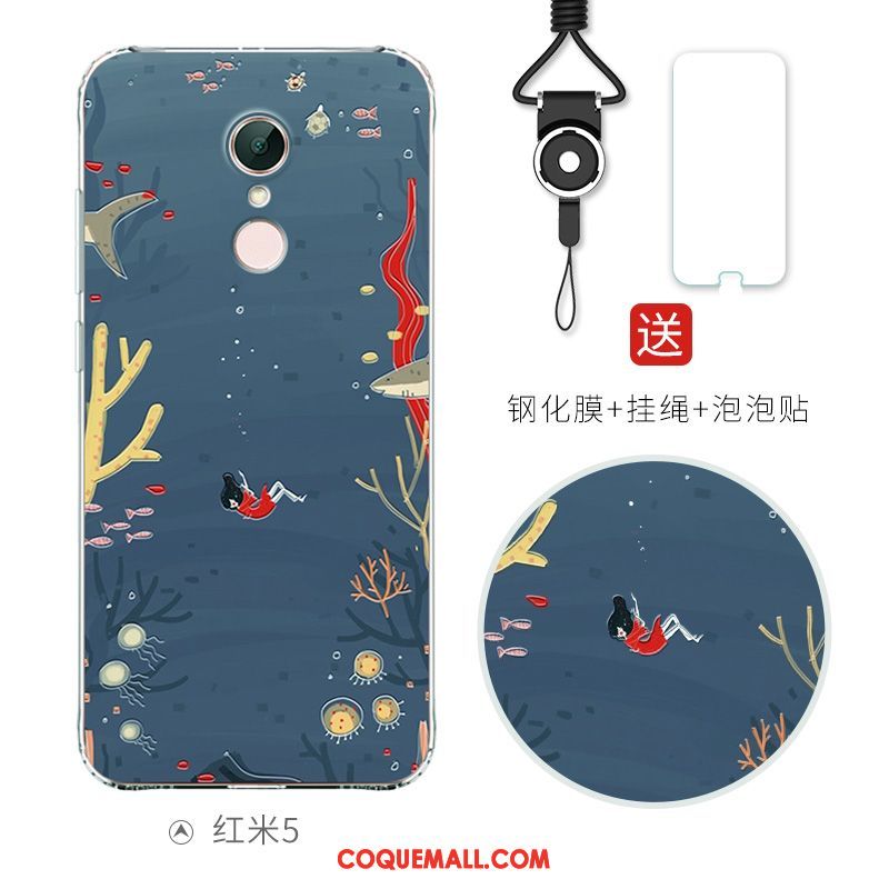 Étui Xiaomi Redmi 5 Silicone Personnalité Créatif, Coque Xiaomi Redmi 5 Dessin Animé Téléphone Portable Beige
