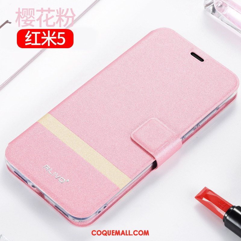 Étui Xiaomi Redmi 5 Silicone Rose Protection, Coque Xiaomi Redmi 5 Étui En Cuir Petit Beige