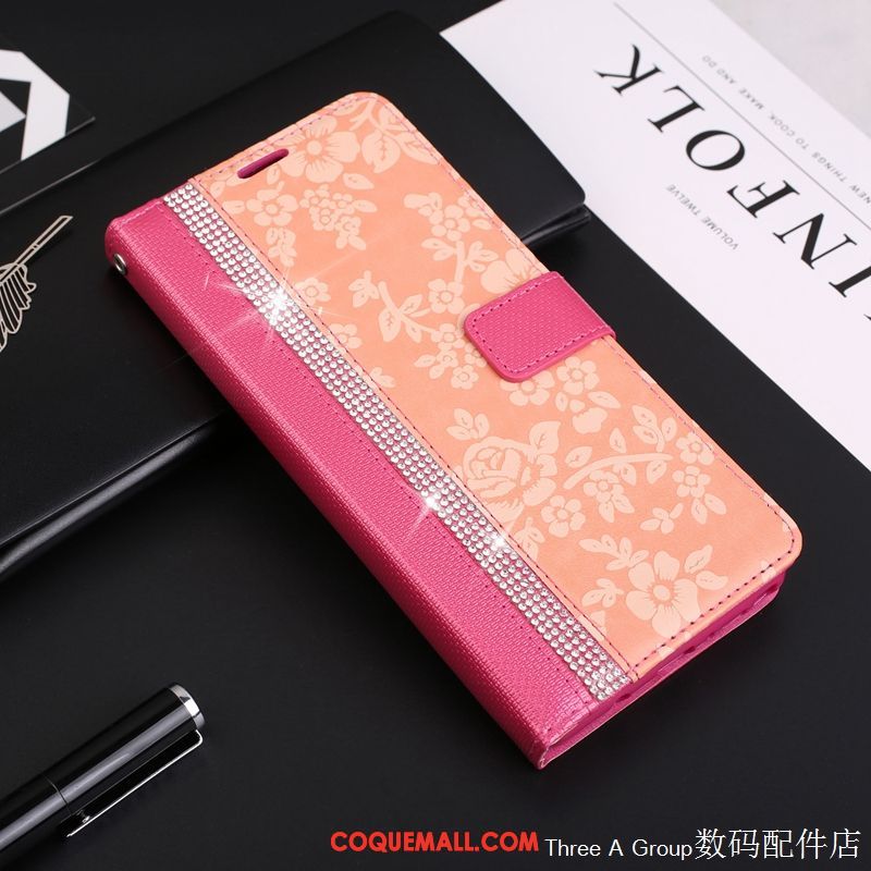 Étui Xiaomi Redmi 6a Nouveau Étui En Cuir Étoile, Coque Xiaomi Redmi 6a Rose Portefeuille