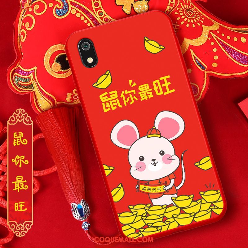 Étui Xiaomi Redmi 7a Grand Rouge Tout Compris, Coque Xiaomi Redmi 7a Nouveau Incassable Beige
