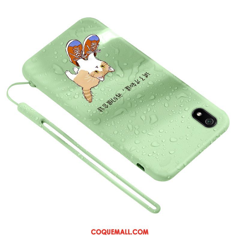 Étui Xiaomi Redmi 7a Personnalité Membrane Rouge, Coque Xiaomi Redmi 7a Vert Silicone Beige