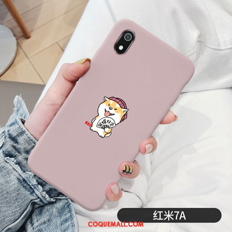 Étui Xiaomi Redmi 7a Petit Amoureux Charmant, Coque Xiaomi Redmi 7a Rose Incassable Beige