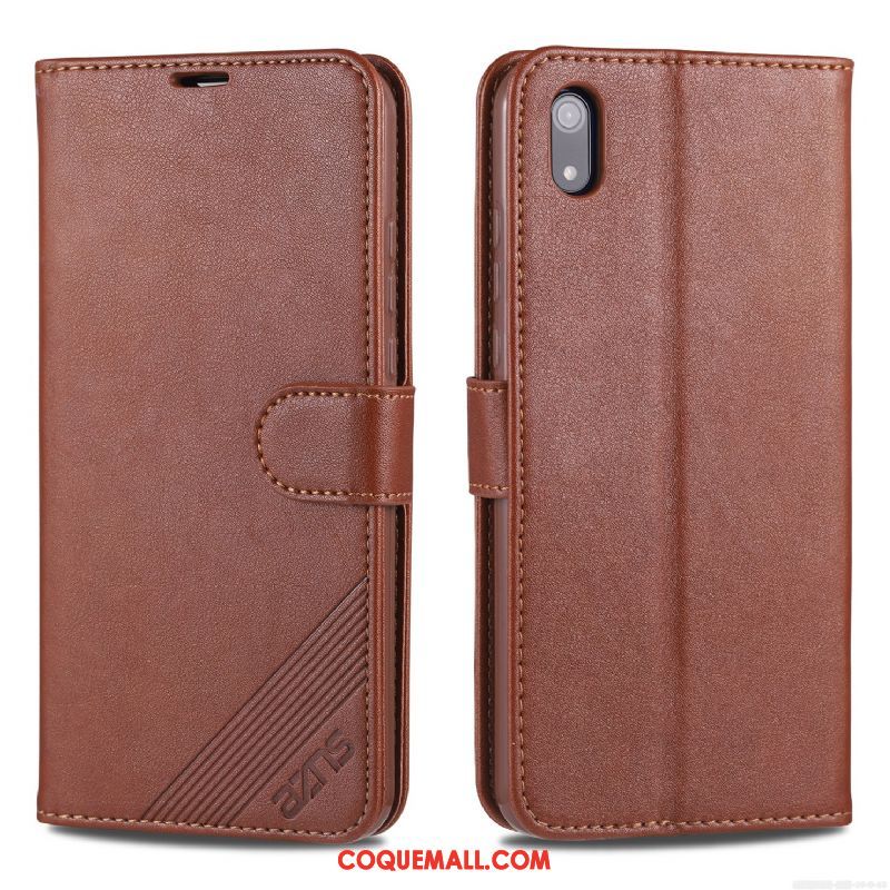 Étui Xiaomi Redmi 7a Petit Personnalité Protection, Coque Xiaomi Redmi 7a Rouge Nouveau Braun Beige