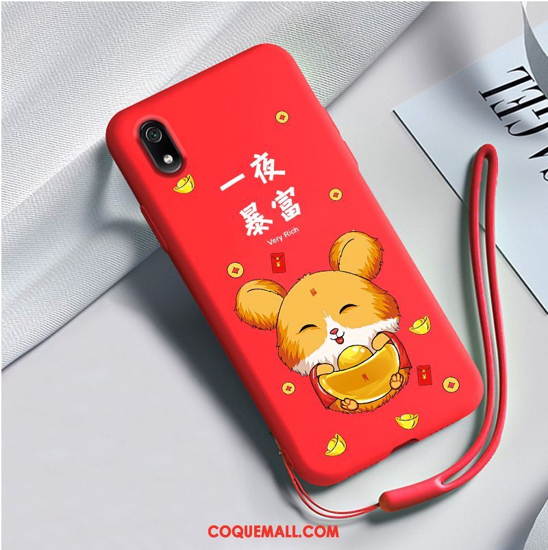 Étui Xiaomi Redmi 7a Téléphone Portable Dessin Animé Silicone, Coque Xiaomi Redmi 7a Nouveau Petit Beige