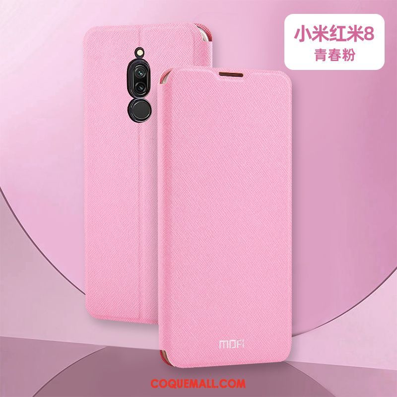 Étui Xiaomi Redmi 8 Silicone En Cuir Protection, Coque Xiaomi Redmi 8 Nouveau Téléphone Portable Beige