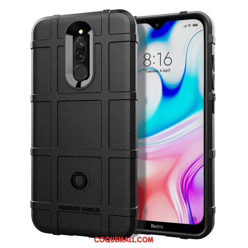 Étui Xiaomi Redmi 8 Téléphone Portable Créatif Épaissir, Coque Xiaomi Redmi 8 Incassable Délavé En Daim Beige