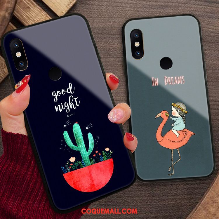 Étui Xiaomi Redmi Note 5 Noir Oiseau Rouge, Coque Xiaomi Redmi Note 5 Téléphone Portable Protection Beige