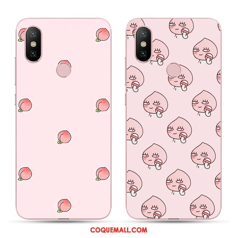 Étui Xiaomi Redmi Note 5 Rouge Petit Frais, Coque Xiaomi Redmi Note 5 Fluide Doux Rose Beige