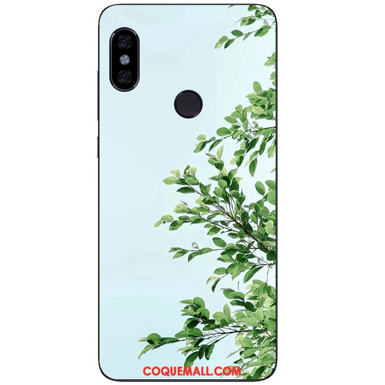 Étui Xiaomi Redmi Note 5 Silicone Feuilles Frais, Coque Xiaomi Redmi Note 5 Rouge Petit Beige