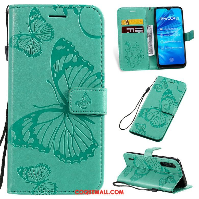 Étui Xiaomi Redmi Note 8t En Cuir Clamshell Tendance, Coque Xiaomi Redmi Note 8t Carte Vert Beige