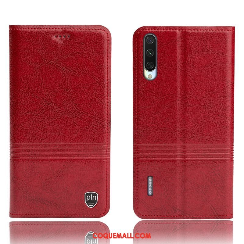 Étui Xiaomi Redmi Note 8t Tout Compris En Cuir Rouge, Coque Xiaomi Redmi Note 8t Téléphone Portable Incassable Beige