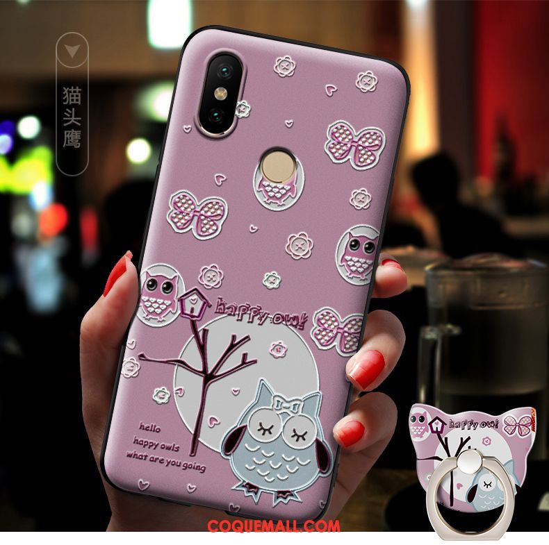 Étui Xiaomi Redmi S2 Rose Dessin Animé Téléphone Portable, Coque Xiaomi Redmi S2 Délavé En Daim Tendance Beige