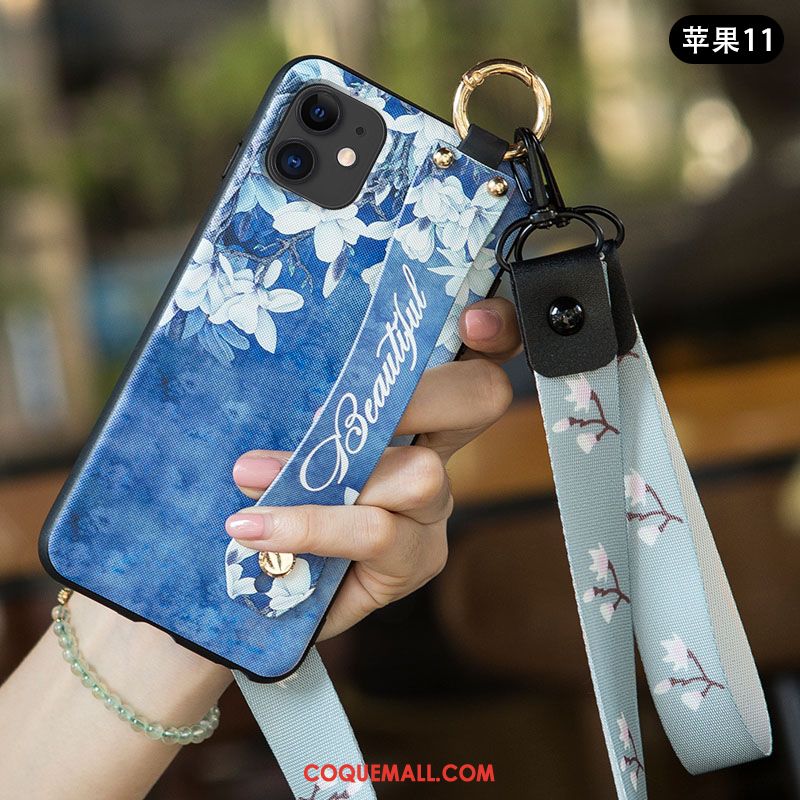 Étui iPhone 11 Bleu Incassable Tout Compris, Coque iPhone 11 Frais Téléphone Portable