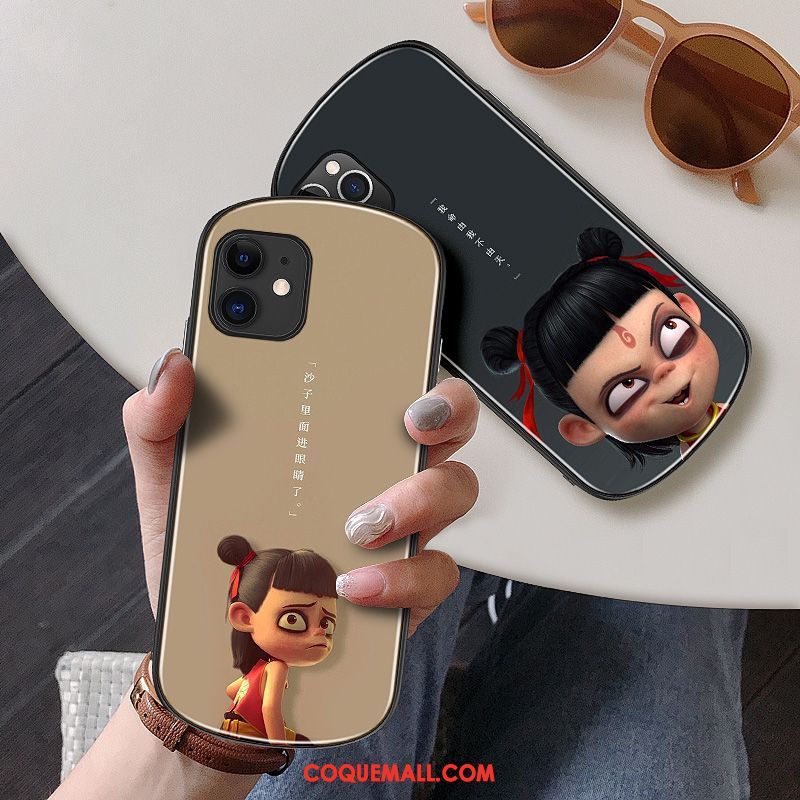 Étui iPhone 11 Enfant Téléphone Portable Verre, Coque iPhone 11 Dessin Animé Personnalité