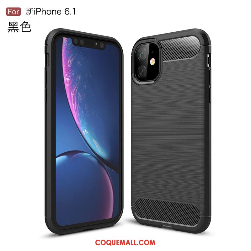 Étui iPhone 11 Fibre Téléphone Portable Antidérapant, Coque iPhone 11 Protection Business