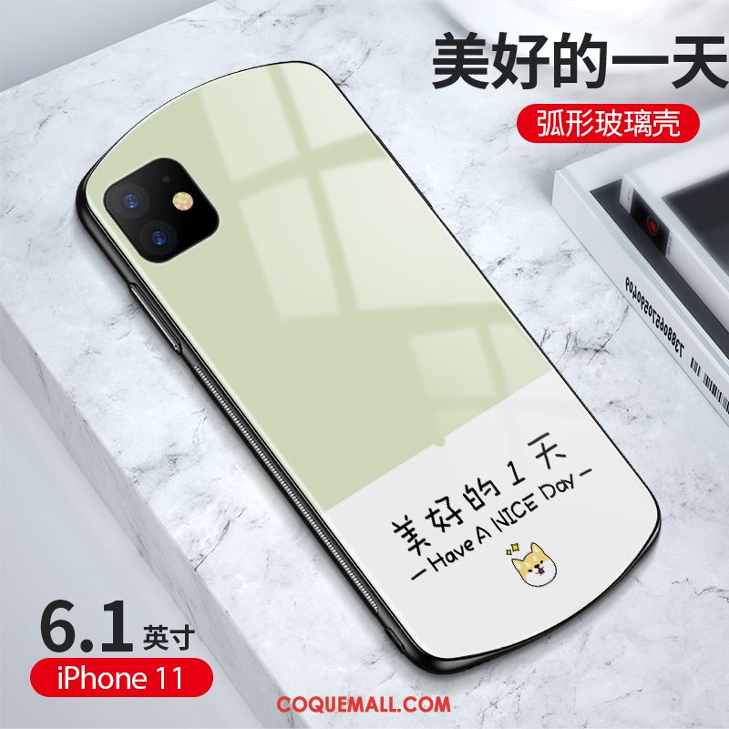 Étui iPhone 11 Incassable Rond Simple, Coque iPhone 11 Vert Protection