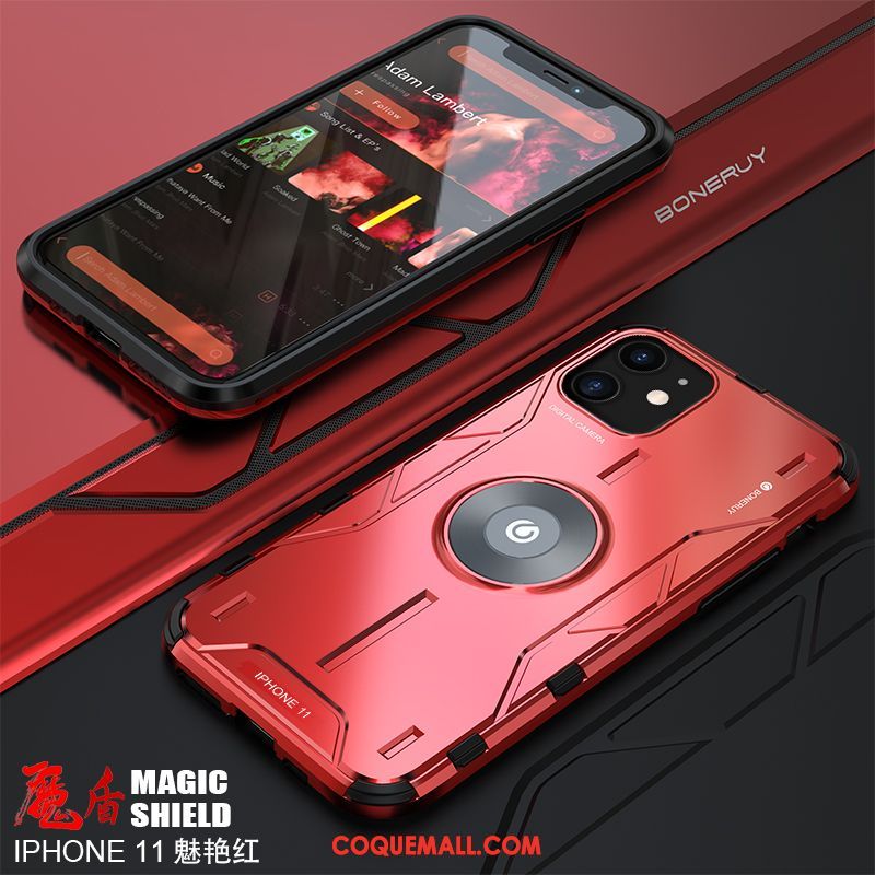 Étui iPhone 11 Luxe Personnalité Rouge, Coque iPhone 11 Marque De Tendance Protection