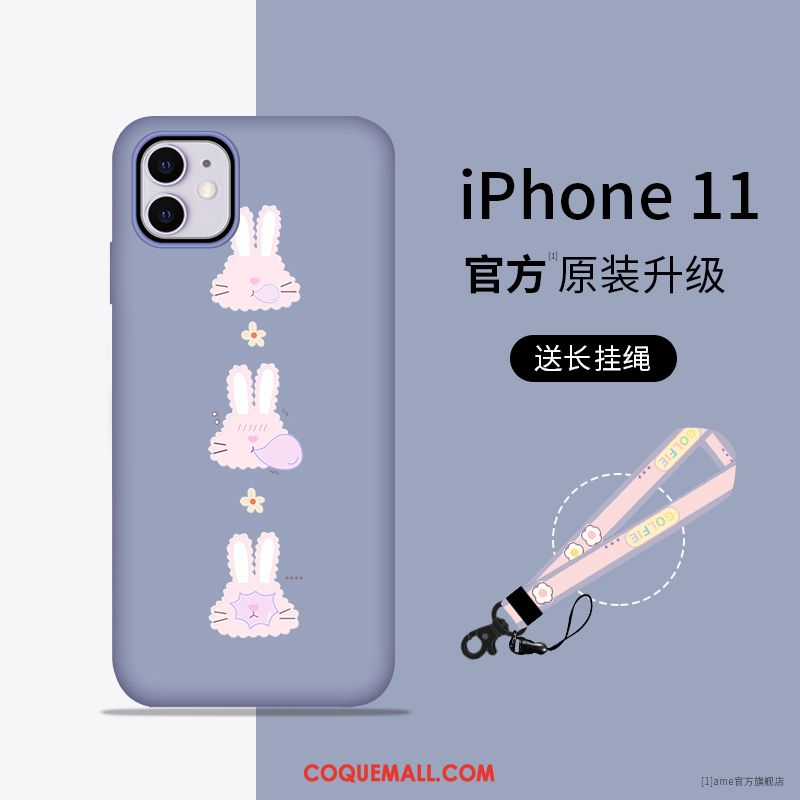 Étui iPhone 11 Nouveau Fluide Doux Téléphone Portable, Coque iPhone 11 Ornements Suspendus Tendance