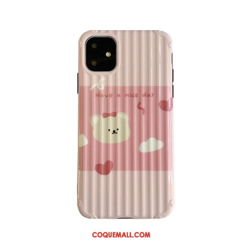 Étui iPhone 11 Pro Amour Nouveau Personnalité, Coque iPhone 11 Pro Ours Rose