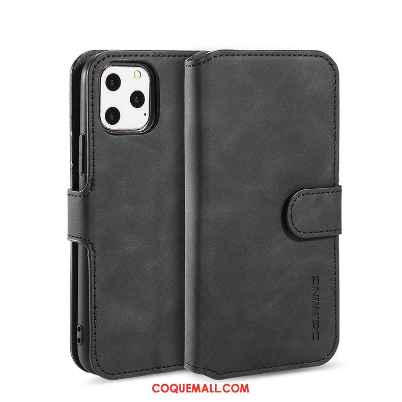 Étui iPhone 11 Pro Business Cuir Véritable Incassable, Coque iPhone 11 Pro Noir Téléphone Portable