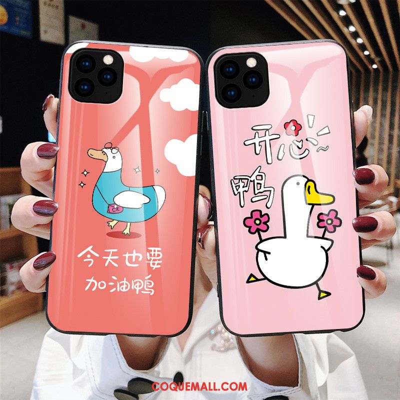 Étui iPhone 11 Pro Dessin Animé Incassable Canard, Coque iPhone 11 Pro Protection Verre