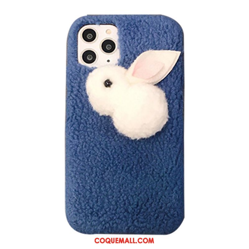 Étui iPhone 11 Pro Fluide Doux Bleu Téléphone Portable, Coque iPhone 11 Pro Peluche Protection